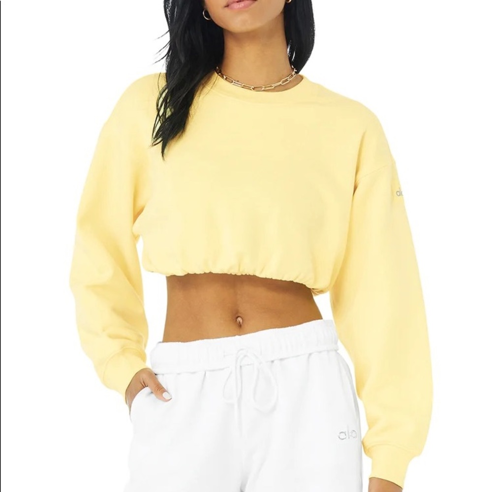 Alo Yoga Devotion Crew Neck Pullover – Buttercup, NWOT